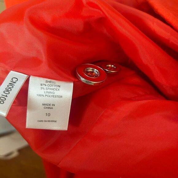 The 7th Avenue Design Studio New York and Co Red Cotton Blazer - Picture 6 of 6